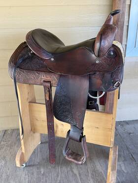 Circle Y 362516000992 16 Inch Park And Trail Western Saddle- Gorgeous Tooling