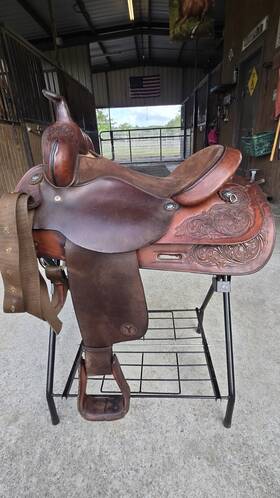 38241600100 Circle Y Pleasure/trail Traditional Brown Leather Western Saddle