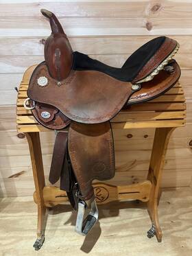 9212 Circle Y 14 Inch Kenny Harlow Competitor Flex2 Barrel Racing Saddle Model