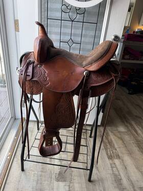 6808-7504-05 Circle Y Saddles Oyster Creek Saddle 15 Inch High Horse Wide Tree