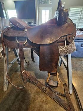 Sns16ciry1332ctrn Circle Y Used 17 Inch Cutting Reining Saddle