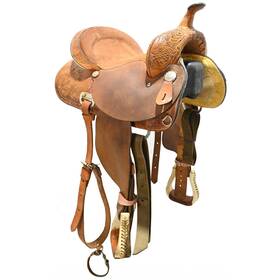 U145cybr12bskao Circle Y Used 14.5 Inch By Nbha Barrel Racing Saddle Code