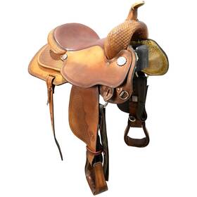 U155cytp58bsk Circle Y Used 15.5 Inch Team Penning Saddle Code