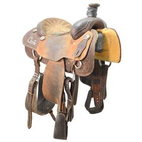 U15coatstr24 Coats Saddlery Used 15 Inch Team Roping Saddle Code