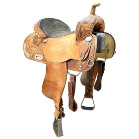 U135ttanconbr12 Connie Combc By Tex Tan Used 13.5 Inch Combs Textan Barrel Racing Saddle Code
