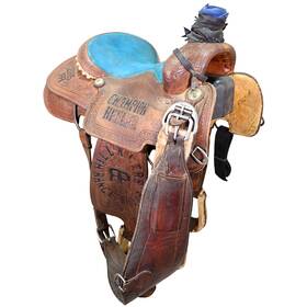 C14chtr05wrrr Coolhorse Used 14 Inch Trophy Team Roping Saddle Code