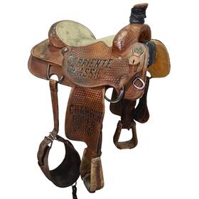 C155chtrotr05 Coolhorse Used 15.5 Inch Trophy Team Roping Saddle Code