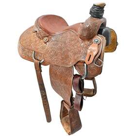 U135chtrftred Coolhorse Used 13.5 Inch Team Roping Saddle Code