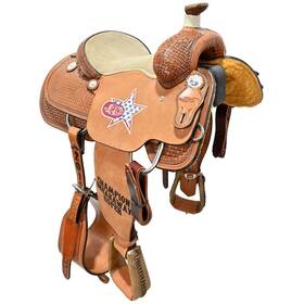 U13chtrocr18 Coolhorse Used 13 Inch Trophy Calf Roping Saddle Code