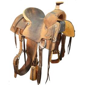 U145coolrrro Coolhorse Used 14.5 Inch Ranch Roping Saddle Code