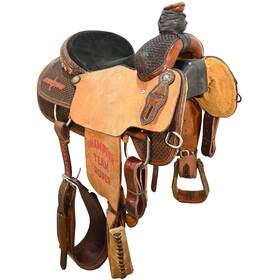 U15chtrbds24 Coolhorse Used 15 Inch Trophy Team Roping Saddle Code