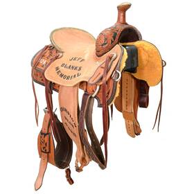 C155corritrotr Corriente Saddle Shop Used 15.5 Inch Trophy Team Roping Code