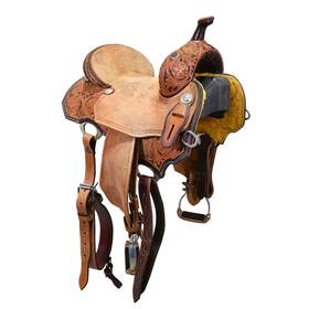 U145corribr12fl Corriente Used 14.5 Inch Barrel Racing Saddle Code