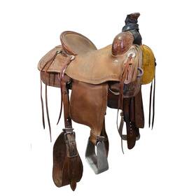 U145corrirr12fl Corriente Used 14.5 Inch Ranch Roping Saddle Code