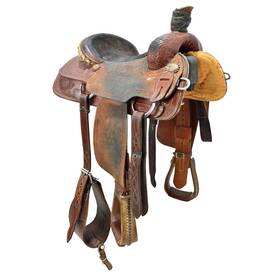 Corriente U15corritralva Used 15 Inch Team Roping Saddle Code
