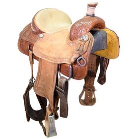 U145courtropfl Courts Saddlery Used 14.5 Inch Roping Saddle Code