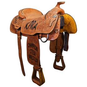 C155ccskpra06sw Cowboy Classic Used 15.5 Inch Trophy Steer Wrestling Saddle Code