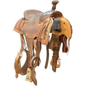 U145cclassicsq Cowboy Classic Used 14.5 Inch Team Roping Saddle Code