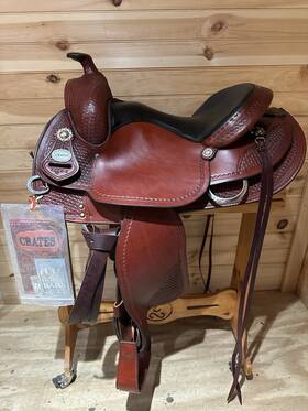 21222-2w Crates 15 Inch Classic Reining Western Saddle Model 2222-2w