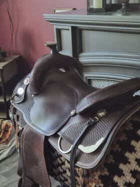 2921-4 Crates Pleasure/trail Saddle 16 In Brown Leather Traditional Model