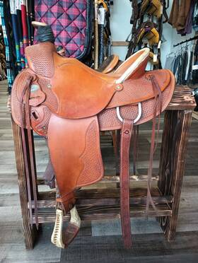 4261n Crates Wade Roping Western Ranch Trail Saddle 16 Inch #