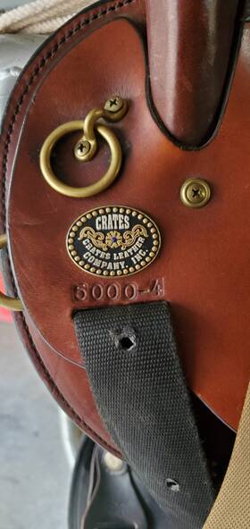 5000-4 Crates 16 Inch Leather Co. Endurance Saddle In Excellent Condition