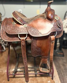 9175-2 Crates Beautiful Mike Beers Western Rope Saddle Mo. Excellent Condition