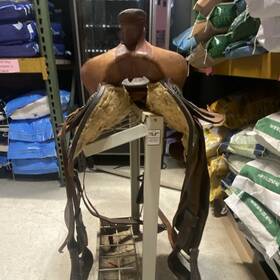 9430 Crates Western Horse Saddle Brown Leather Tooled Seat Mpn