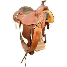 C155cratestrl Crates Saddlery Used 15.5 Inch Mustang By Trail Saddle Code
