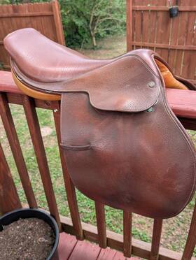 8007kls07mw Crosby Vintage English Leather Riding Saddle- Used Nice