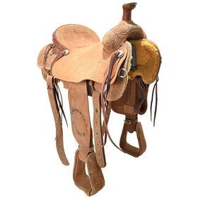 U15crosstrhd Cross Saddles Used 15 Inch Trophy Team Roping Saddle Code