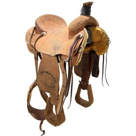 U15crosstrhl Cross Saddles Used 15 Inch Trophy Team Roping Saddle Code