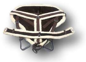 Da-sbbp11 D.a. Brand Brown Suede Bareback Pad With Girth/ Breast Collar Size Full Horse Tack