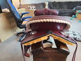 910j Dakota 15 In Barrel Saddle New Semi Quarter Horse Bars Custom Added Seat Padding