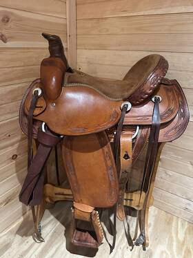210c Dakota Saddlery 16 Inch Roping Western Saddle Model