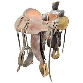 C155deebuckran Dee Buckner Used 15.5 Inch Saddlery Ranch Saddle Code