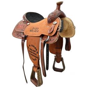 U145dctrotr12hdr Desert Cowgirl Used 14.5 Inch Trophy Team Roping Saddle Code