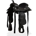 Dfm8052647858678ik Western Saddle Headstall Breast Collar Real Leather Black