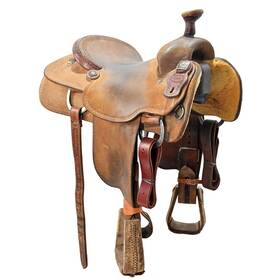 U15dhstrropebd Dhs Saddlery Used 15 Inch Team Roping Saddle Code