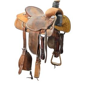 U15dhstrrobw Dhs Used 15 Inch Team Roping Saddle Code