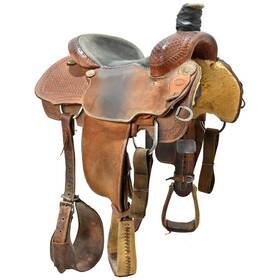 U15diamondgtr Diamond G Saddlery Used 15 Inch Team Roping Saddle Code