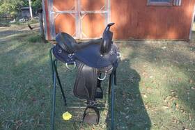 Pw5q Dixieland 16 Inch Black Custom Gaited Saddle In Very Good Condition