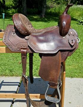 59958 Double J 14 Inch Pozzi Pro Barrel Saddle #10 Tree 43 Bars 7 Gullet #59958 10