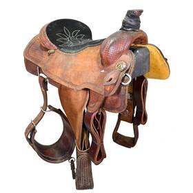 C16jjtr25070 Double J Used 16 Inch Team Roping Saddle Code