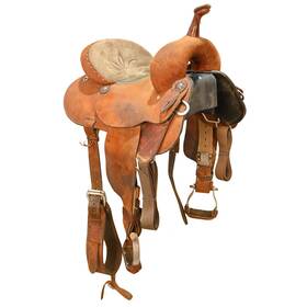 U145jjppr85373 Double J Saddlery Used 14.5 Inch Pozzi Pro Barrel Racing Saddle Code