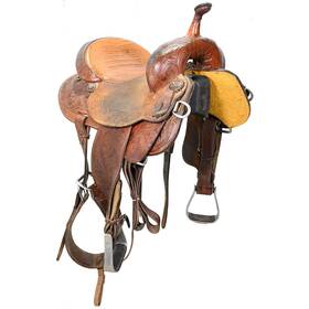 U14jjppr65599 Double J Saddlery Used 14 Inch Pozzi Pro Barrel Racing Saddle Code