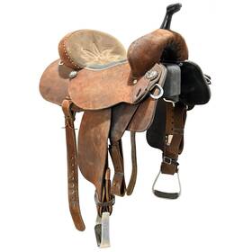 U14jjproflx58985 Double J Saddlery Used 14 Inch Pro Flex Barrel Racing Saddle Code
