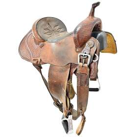 Double J U145jjlm12wide Used 14.5 Inch Lynn Mckenzie Barrel Racing Saddle By