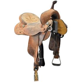 U145jjppr53572 Double J Used 14.5 Inch Barrel Racing Saddle Code