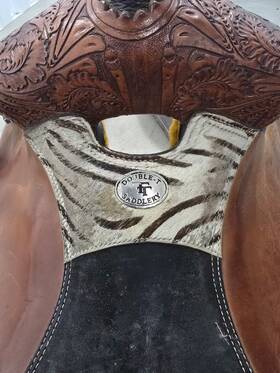 15883-15 Double T Classic Stitch Desert Lace Barrel Horse Saddle - 15 Inch